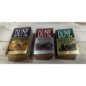 3 Paperback Books Battle Corrin Machine Crusade Butlerian Jihad Herbert Anderson
